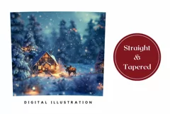 Christmas Forest Tumbler Wrap, Christmas Tumbler Design Product Image 3
