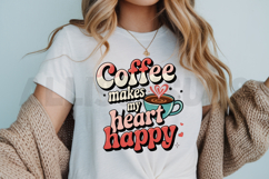 Coffee Makes My Heart Happy, Coffee Themed PNG Product Image 3