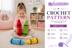Cute Crayon Amigurumi Crochet Pattern PDF Product Image 7
