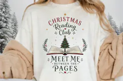 Christmas Reading Club PNG Sublimation Design - Meet Me Product Image 4