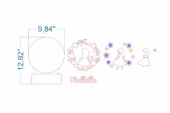 Girl Baby Name Sign SVG laser cut file for Glowforge Product Image 4