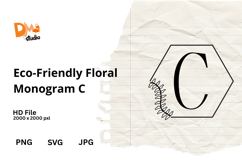 Eco-Friendly Floral Monogram Product Image 1