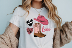 Cute Western Valentines Day Composition With Cowboy Boots Product Image 3