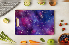 Glitter Stars Galaxy Cutting Boards sublimation Design Product Image 3
