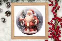 Santa Claus In Snow Globe Clipart Sublimation, Christmas SVG Product Image 3