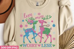 Love More Worry Less PNG, Motivational Sublimation PNG Product Image 3