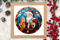 Stained Glass Painting Of Santa Clipart Sublimation Product Image 3