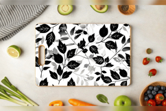 Black &amp; White Autumn Cutting Boards sublimation Design Product Image 3