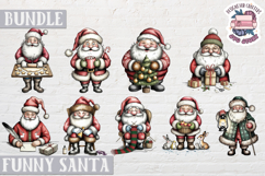Funny Christmas Santa Clipart Bundle Sublimation 49 PNG Product Image 4