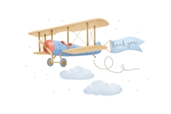 Watercolor Air Transport Clipart Product Image 5