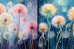 Watercolor dandelions digital paper Backgrounds, Product Image 4