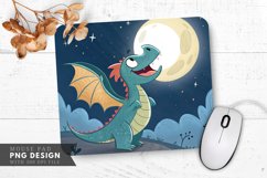 Moonlit Dragon Mouse Pad PNG Design Product Image 1