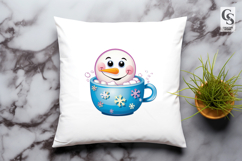 Cute Snowman Cartoon Clipart Sublimation PNG Product Image 3
