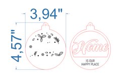 Home Christmas Tree Toy SVG laser cut file for Glowforge Product Image 4