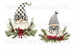 Christmas, Gnome, Ephemera, PNG, watercolor, Clipart Product Image 3