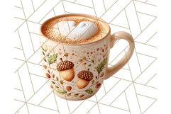 Fall Coffee Cup Clipart PNG, Autumn Mugs, Cozy Drinks Png Product Image 3