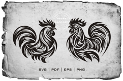 Artistic Rooster Silhouette Vector Product Image 3