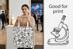 Biohacking, healthy lifestyle, vector patterns set Product Image 3