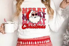 Merry Christmas SVG, Santa SVG, Santa with sunglasses png Product Image 4