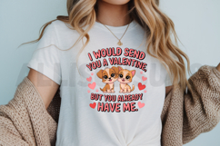 Cute Valentines Day Card With Puppy And Kitten Graphic Product Image 3