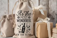 It's the most wonderful wine of the year SVG, Christmas SVG Product Image 3