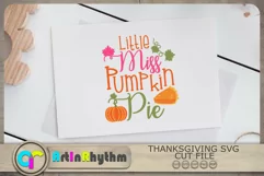 Little Miss Pumpkin Pie Svg, Thanksgiving Svg, Fall Svg Product Image 3