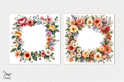 Floral digital paper, background clipart Product Image 3