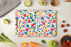 Colorful Ditsy Flowers Cutting Boards sublimation Design Product Image 3