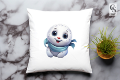 Cute Baby Seal Winter Clipart Sublimation PNG Product Image 3