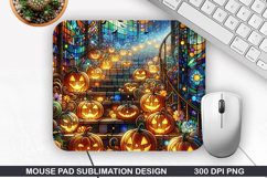 Pumpkin Mouse Pad, Halloween Mouse Pad PNG Design, Halloween Product Image 1