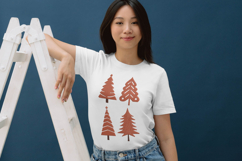 Rustic Christmas Tree Set Embroidery Design Product Image 3