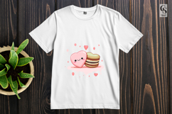Cute Heart Macaron Dessert Clipart Sublimation PNG Product Image 2