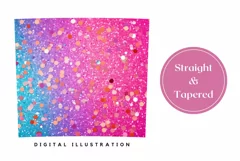 Glitter Tumbler Sublimation, Neon Pink Tumbler Wrap Design Product Image 3