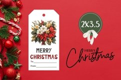 Christmas Flowers Gift Tags, Winter Gift Tag Printable Product Image 3