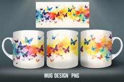 Rainbow Butterflies Mug Sublimation Product Image 3