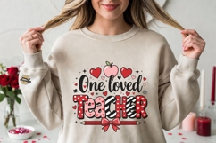 One Loved Teacher Valentine T-Shirt Design Product Image 3