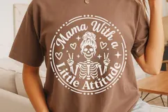 Mama With A Little Attitude Svg, Mom life Svg, Tired Mom Svg Product Image 4