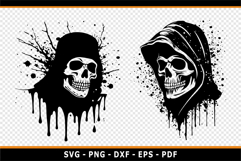 Halloween SVG, Skeleton, Scary Ghost SVG PNG, T shirt Design Product Image 3