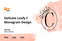 Delicate Leafy Monogram Design Product Image 1