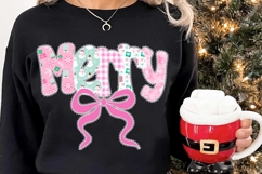 Pink Merry Christmas Sublimation, Christmas Png Product Image 3
