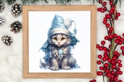 Blue Christmas Watercolor Clipart, Blue Christmas Sublimatio Product Image 3