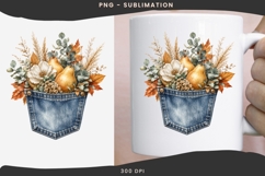 Autumn denim pocket png design for T-shirts Product Image 3