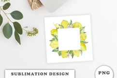 Watercolor Lemons Frame png Product Image 3