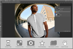 Polo Shirt On Male Model Product Image 2