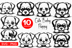 Cute Baby Puppy SVG PNG Product Image 1