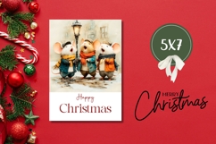 Cartoon Christmas Mouses Greeting Card, Christmas Card Product Image 3