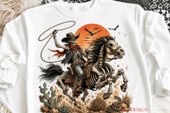 Skeleton Cowboy PNG, Western Halloween Sublimation, Cowboy Product Image 1
