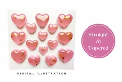 3D Crystal Hearts Tumbler Wrap, Valentine's Day Tumbler Product Image 3