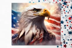 American Flag & Eagle | USA Skinny Tumbler Sublimation Product Image 3
