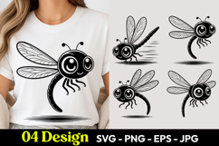 Cute Flying Bug SVG PNG Product Image 1